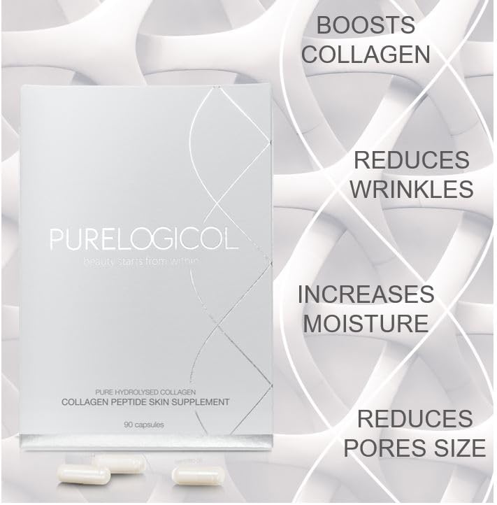 Collagen Tablets, Best Hydrolysed Protein Peptide Skin Supplement - 90 x Collagen Capsules x 800mg Purelogicol buy supplements canada