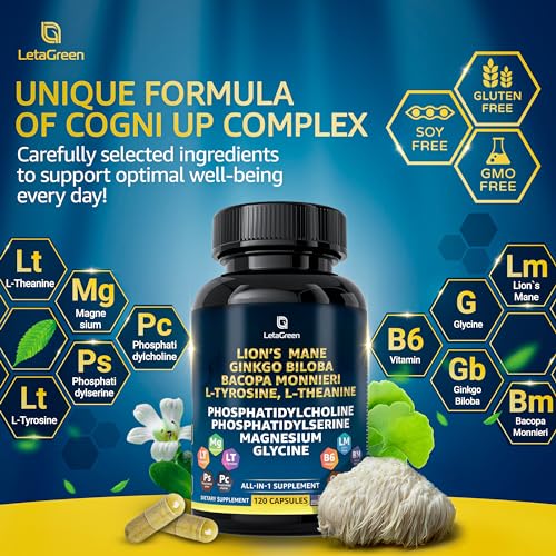 LetaGreen Organic Lions Mane Supplement Capsules - 120 Real Mushrooms Lion's Mane LetaGreen buy supplements canada