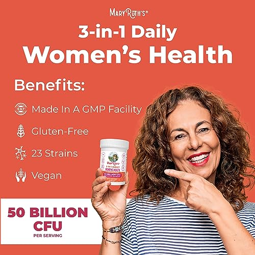 MaryRuth's 3-in-1 Daily Health Probiotics for Women | Clinically Tested | Hormone Support MaryRuth Organics buy supplements canada