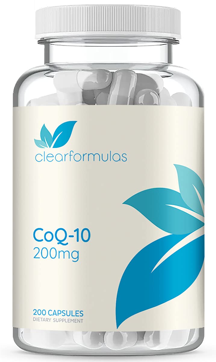 Clear Formulas CoQ10 200mg 200 Capsules Quick Absorption Non-GMO Clear Formulas buy supplements canada