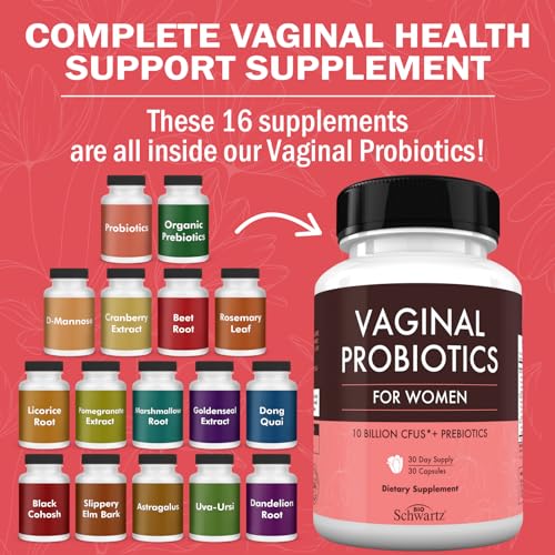 16in1 Vaginal Probiotics for Women (10 Powerful Strains + Organic Prebiotics) BioSchwartz buy supplements canada