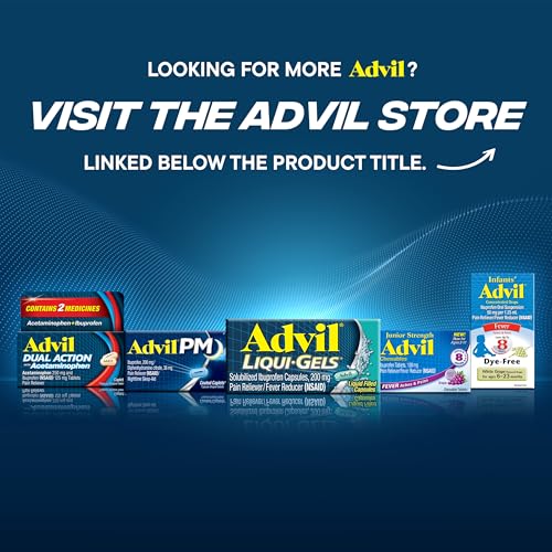 Advil Pain Reliever and Fever Reducer, Ibuprofen 200mg for Pain Relief - 24 Coated Tablets Advil buy supplements canada