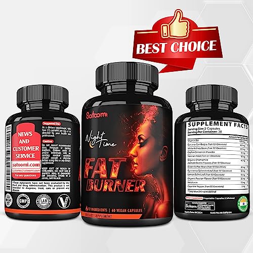 12in1 Night Time Fat Burner for Women - VitaminD.3, Garcinia Cambogia, White Kidney Bean Satoomi buy supplements canada