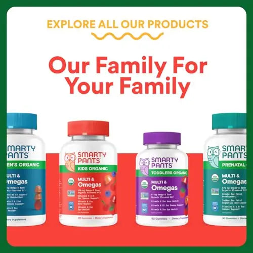 SmartyPants Kids Multivitamin & Fiber Gummies: Prebiotic Fiber to Support Kids Digestion with Vitamin D3, C, Vitamin B12, B6, A, Zinc SmartyPants buy supplements canada