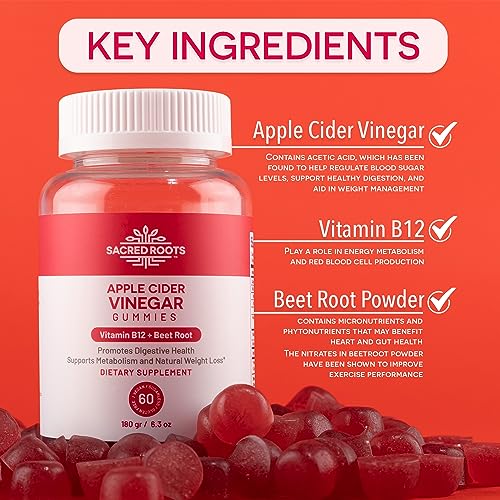 Sacred Roots Sugar-Free, Apple Cider Vinegar Gummies, 60 Gummies – Supports Healthy Sacred Roots buy supplements canada