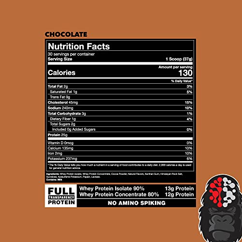 Gorilla Mode Premium Whey Protein - Chocolate / 25 Grams of Whey Protein Isolate Gorilla Mind buy supplements canada