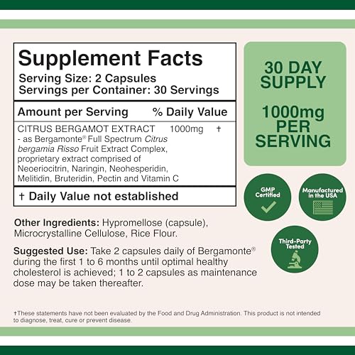 Citrus Bergamot Supplement - Only Patented, Clinically Proven Bergamot Extract - 1,000mg Double Wood Supplements buy supplements canada