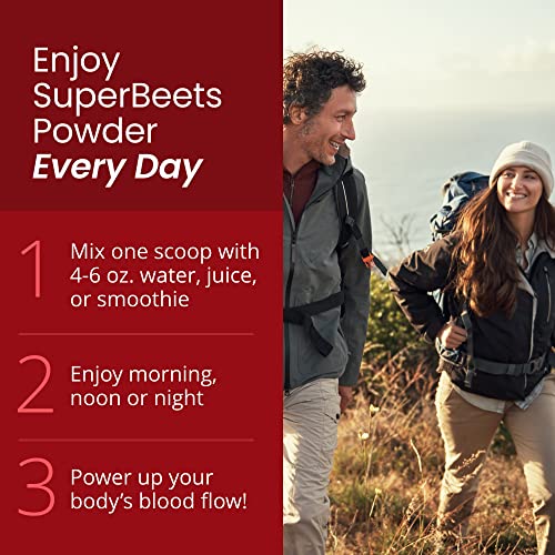 HumanN SuperBeets - Beet Root Powder - Nitric Oxide Boost for Blood Pressure, Circulation & Heart Health Support - Non-GMO Superfood Supplement - Natural Black Cherry Flavor, 30 Servings humanN buy supplements canada