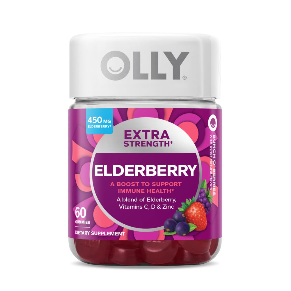 OLLY Extra Strength Elderberry Gummies, Immune Support, 450mg Elderberry, Vitamin C OLLY buy supplements canada