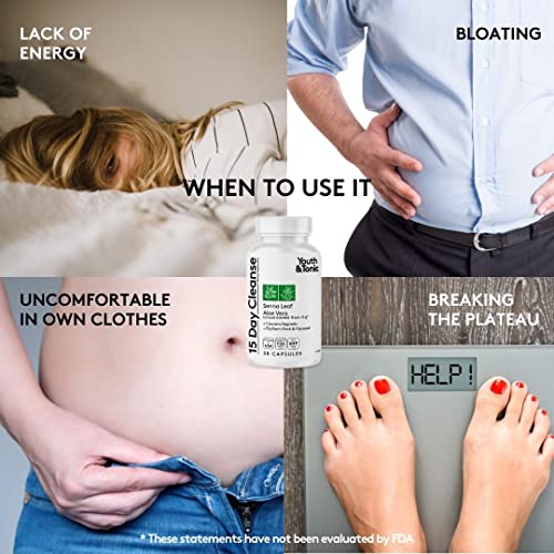 Youth & Tonic 15 Day Colon Cleanser & Detox for Waste Loss to Feel Lighter Youth & Tonic buy supplements canada