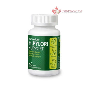 NATURION H. Pylori Support - Digestive Health Supplement with G-FOS Blend, Whey Protein, Licorice, Mastic Gum, Vitamin U, and Vitamin B2 - Stomach Comfort & Gut Balance - 60 Tablets, 30 Day Supply NATURION buy supplements canada