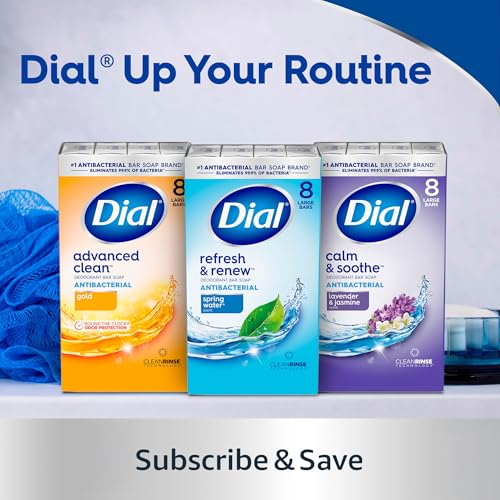 Dial Antibacterial Deodorant Bar Soap, Advanced Clean Gold, 4 Oz, 32 Bars, Round the Clock Odor Protection Dial buy supplements canada