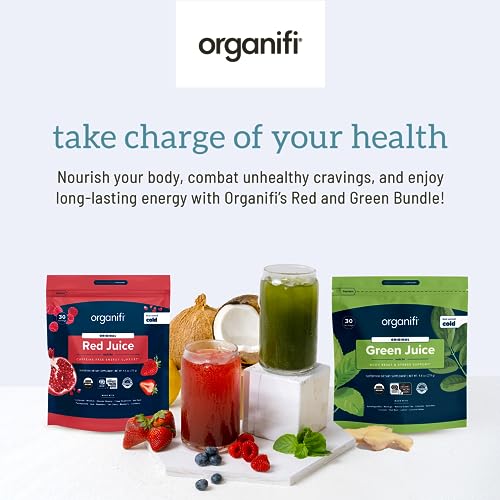 Organifi Green Juice and Red Juice Bundle - 30 Day Supply - Delicious, Refreshing Organic Organifi buy supplements canada