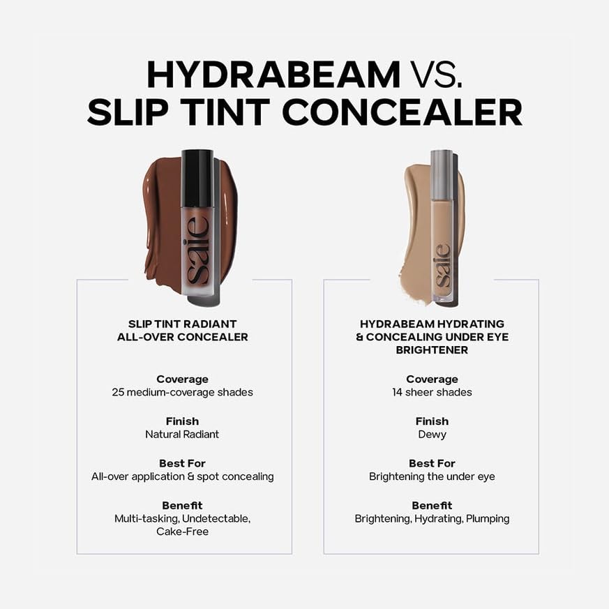 Saie Slip Tint Radiant Cream Concealer & All-Over Face Makeup - Concealer for Dark Circles, Redness & Blemishes - Lightweight Makeup Made with Hydrating Hyaluronic Acid - Shade 7 (0.17 oz) Saie buy supplements canada