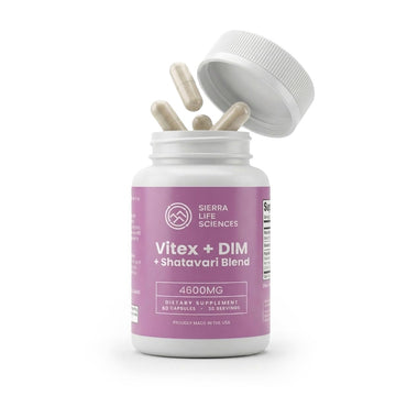 SIERRA LIFE SCIENCES Hormonal Balance Blend for Women – Vitex, DIM, Shatavari + Adaptogenic Support – Menstrual & Menopause Relief – Vegan, Clean-Label Formula – 4600mg – 60 Capsules SIERRA LIFE SCIENCES buy supplements canada