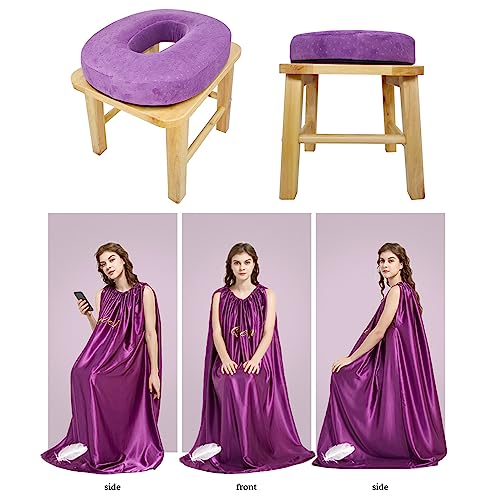 ElasignShopo Yoni Seat Kit, Wooden Vaginial Steaming Stool Chair Set with Gown for Feminine ElasignShopo buy supplements canada