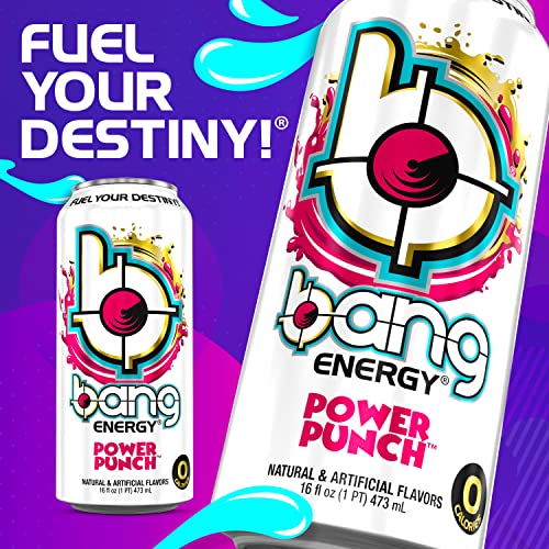 Bang Energy Power Punch, Sugar-Free Energy Drink, 16-Ounce (Pack of 12) BANG buy supplements canada