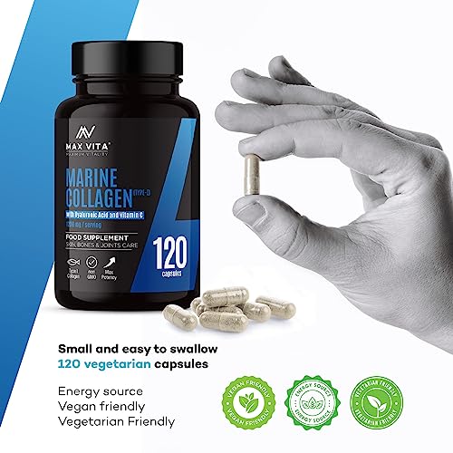 Marine Collagen Supplement 1200mg with Hyaluronic Acid & Vitamin C Hydrolysed Peptides Powder MAX VITA MAXIMUM VITALITY buy supplements canada