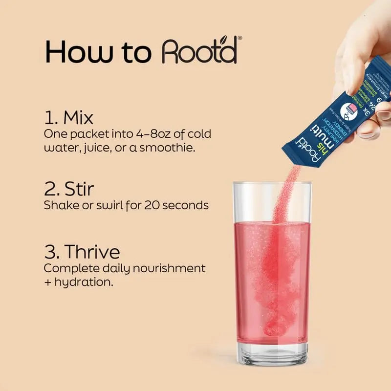 Root'd Multivitamin Powder for Men - 24 Vitamins & Minerals with 3X Electrolytes, 9 Organic Superfoods, Probiotics & Enzymes Root'd buy supplements canada