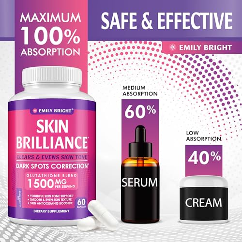 Glutathione Capsules - 1,500mcg Glutathione Supplement - Skin Tone Enhancer - Targets Emily Bright INC buy supplements canada