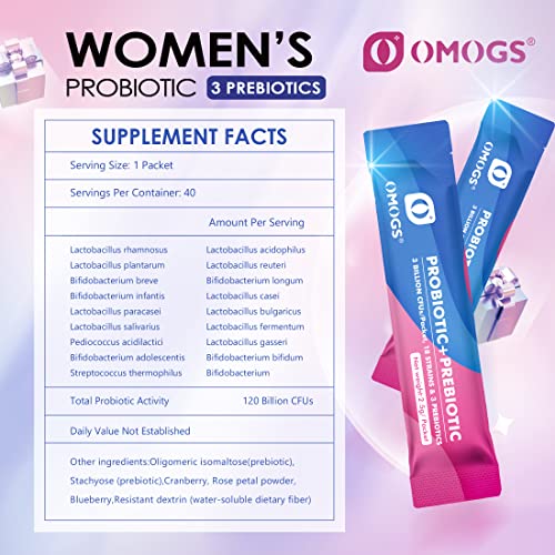 OMOGS Women's Probiotic,120-Billion-CFUs, 18 Strains, with 3 Prebiotics and Cranberry OMOGS buy supplements canada