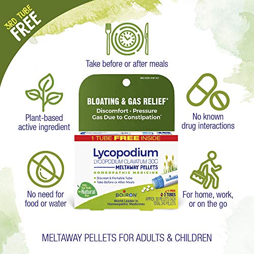 Boiron Lycopodium Clavatum 30C Homeopathic Medicine for Relief from Bloating, Gas Relief Boiron buy supplements canada