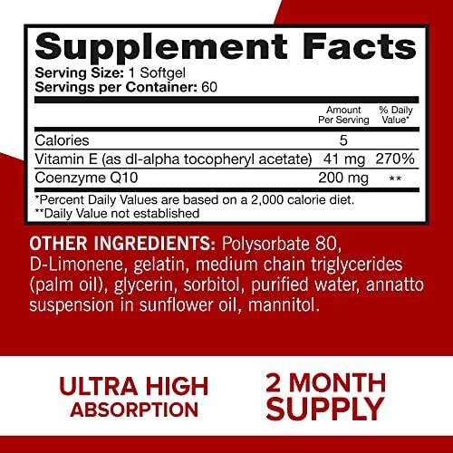 Qunol CoQ10 200mg Softgels, Ultra CoQ10 - Ultra High Absorption Coenzyme Q10 Supplem Qunol buy supplements canada