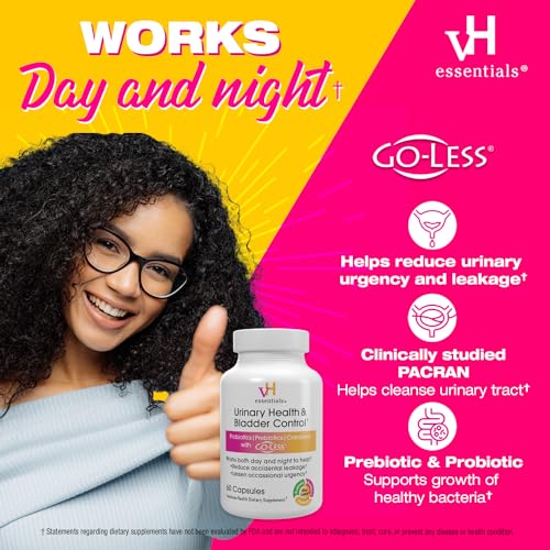 vH essentials Urinary Health & Bladder Control, Cranberry Extract, Prebiotics and Probiotics vH essentials buy supplements canada