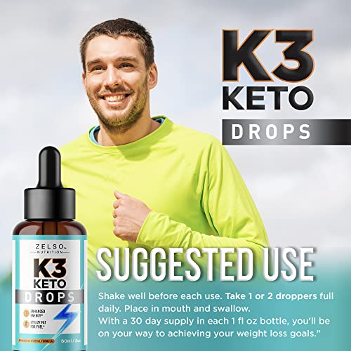 K3 Keto Drops for Weight Loss - Fat Burner & Metabolism Booster | Advanced Keto Carb ZELSO buy supplements canada