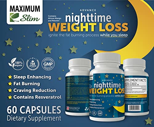 Maximum Slim Advanced Nighttime (Fat Burning) Weight Loss with African Mango, Green Tea Maximum Slim buy supplements canada