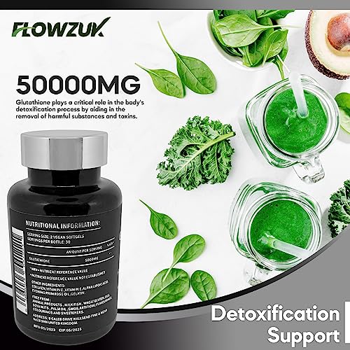 Glutathione Supplements Ultra High Strength 60 Easy to Swallow softgels with Added Vitamin C and Collagen FLOWZUK buy supplements canada