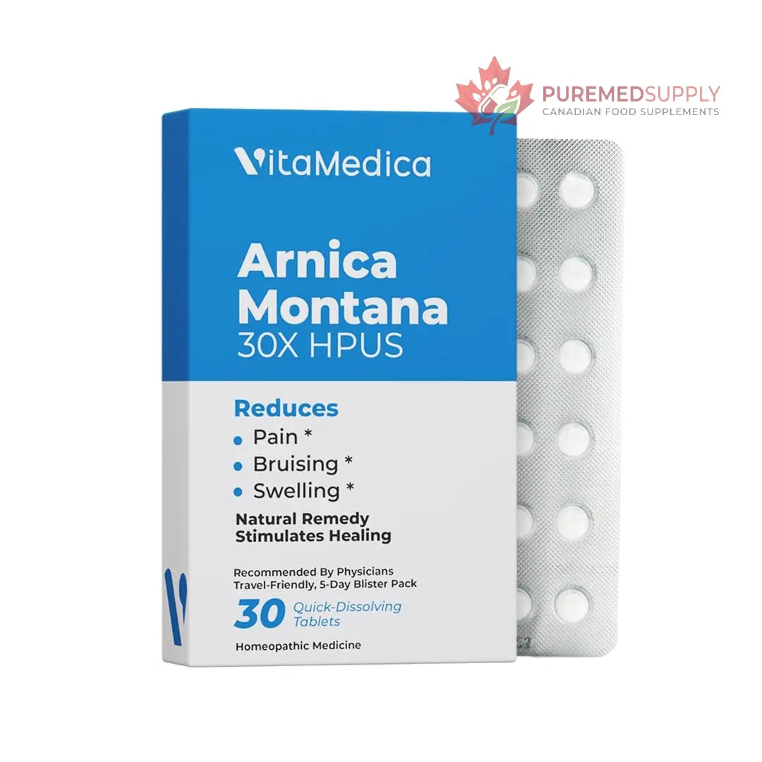 Arnica Montana 30X HPUS, Clinical Grade, Quick Dissolve Tablets, Five-Day Recovery Pack for Pain and Bruise Relief After Surgery or Injury, Natural Healing, Gentle on The Stomach - 30 Count VitaMedica buy supplements canada