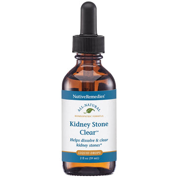 Native Remedies Kidney Stone Clear - Natural Homeopathic Formula Temporarily Helps Dissolve and Clear Kidney Stones - Relieves Pain, Nausea and Vomiting - 59 mL Native Remedies buy supplements canada