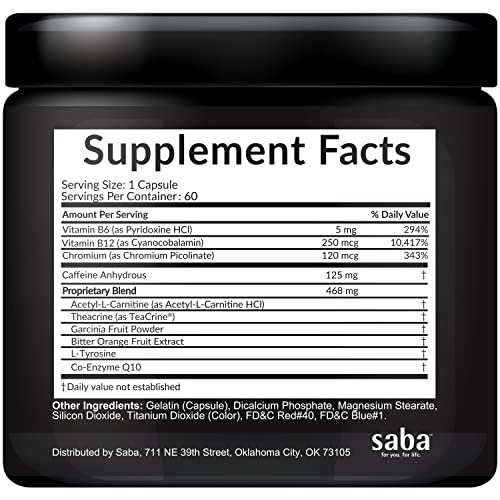 Saba Skinny 5000 -Fat Loss -Weight Loss-Appetite Control -Mild Jitter-Free Energy- Focus Saba buy supplements canada