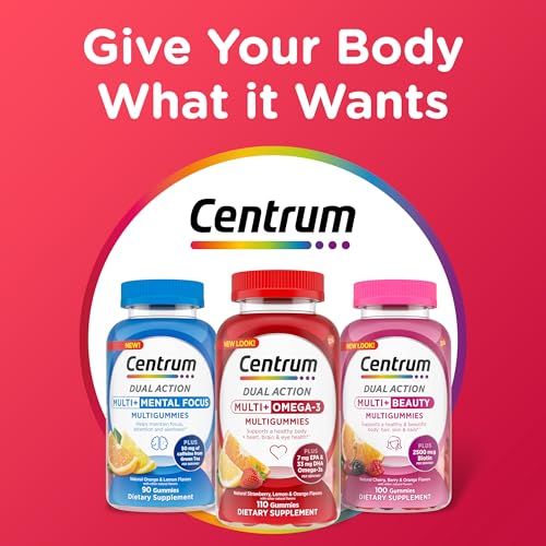 Centrum MultiGummies Multi+ Omega 3 Dual Action, Adult Multivitamin, Multivitamin/Multimineral/Omega 3 Centrum buy supplements canada