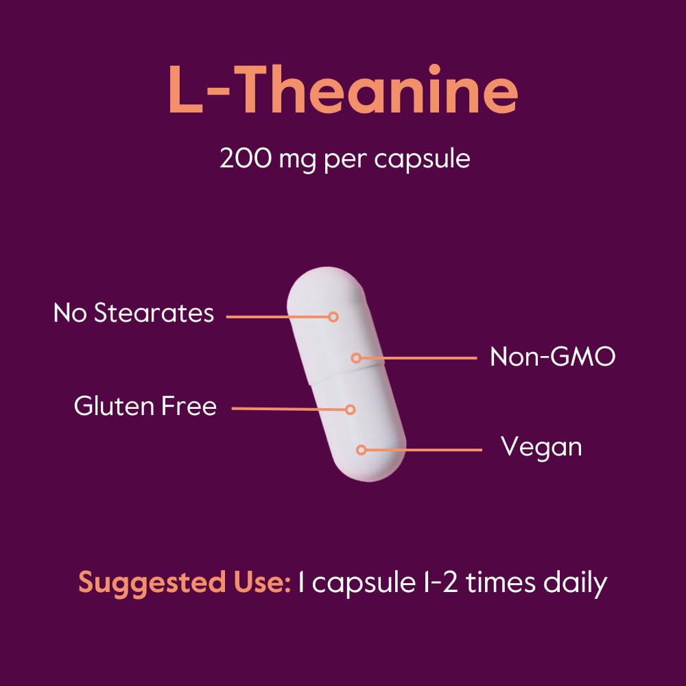 BESTVITE L-Theanine 200mg (120 Vegetarian Capsules) - No Stearates - Vegan - Non GMO - Gluten Free BESTVITE buy supplements canada