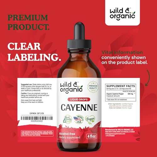 Cayenne Pepper Supplements - Organic Cayenne Pepper Tincture - Cayenne Pepper Liquid Wild & Organic buy supplements canada