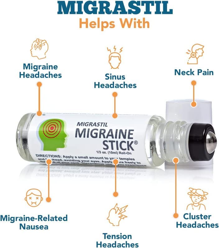 Basic Vigor Migrastil Migraine Stick Rollon - Fast Cooling Comfort for Your Head 3-Pack. Aromatherapy with Peppermint & Other Essential Oils. Metal Roller. Made in USA by Basic Vigor Basic Vigor buy supplements canada