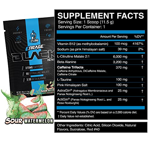eFlow Nutrition ENRAGE Black Preworkout Sample Packs - Travel Packs - High Stim Energy eFlow Nutrition buy supplements canada