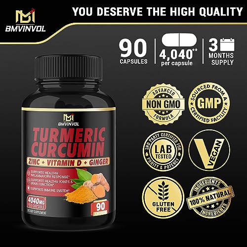 BMVINVOL Turmeric Curcumin Supplement 4040 mg - 95% Curcuminoids with Ginger BMVINVOL buy supplements canada