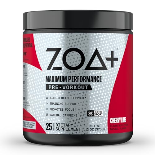ZOA+ Pre-Workout Powder & Shaker Bottle Bundle, Cherry Limeade ZOA buy supplements canada
