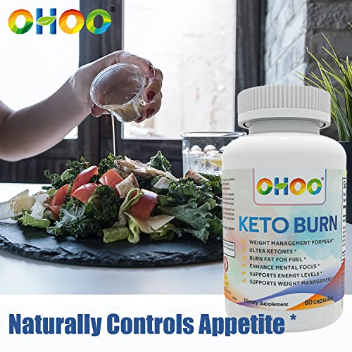 OHOO Keto Burn Weight Loss Supplement 650 Mg - Natural Keto 5 Increases Ability to Burn Fat OHOO buy supplements canada