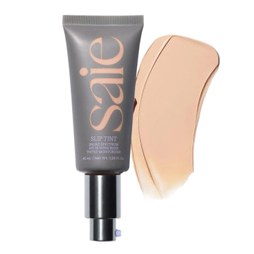 Saie Slip Tint Tinted Moisturizer with SPF 35 - Light Coverage, Glowy Skin Tint & Mineral Sunscreen for Face with Hydrating Hyaluronic Acid - Summer Makeup Essential - Shade Three (1.35 oz) Saie buy supplements canada