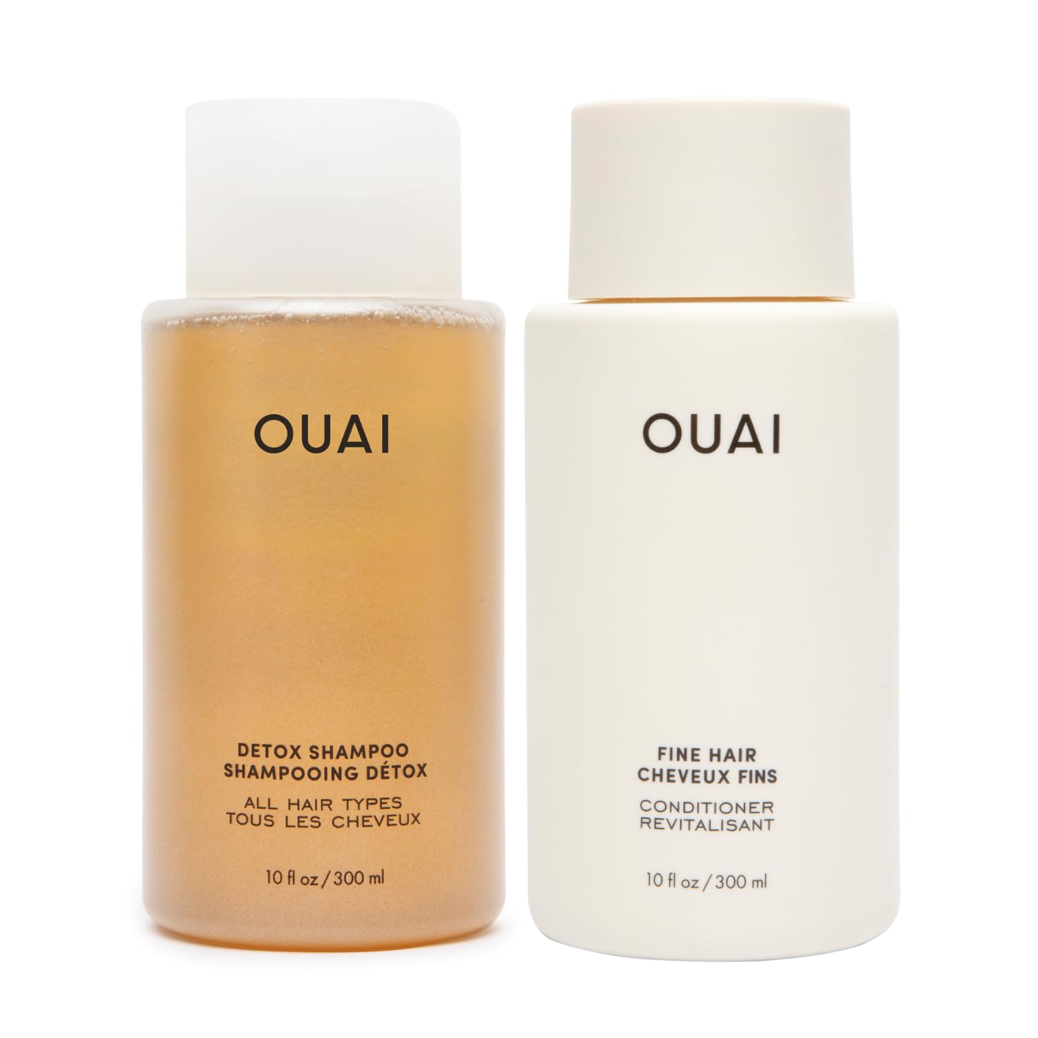 OUAI Detox Shampoo & Fine Hair Conditioner Bundle - Clarifying Shampoo for Build Up, Dirt, Oil, Product and Hard Water & Volumizing Conditioner for Fine Hair (2 Count) OUAI buy supplements canada