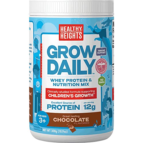 Grow Daily 3+ Shake Mix 7-serving Canister by Healthy Heights - Protein Powder Healthy Height buy supplements canada