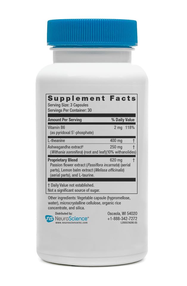 Neuroscience Alpha GABA Supplements - Mood Support Capsules with GABA & L-Theanine - Calming Supplements for Adults for Day or Night Anxiousness (90 ct) NeuroScience buy supplements canada