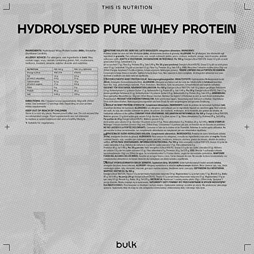 Bulk Hydrolysed Whey Protein Isolate, Protein Shake, Unflavoured, 500 g, Packaging May Vary Bulk buy supplements canada