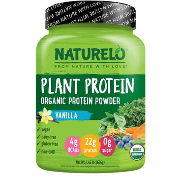 NATURELO Plant Protein Powder, Vanilla, 22g Protein - Non-GMO, 20 Ser NATURELO buy supplements canada
