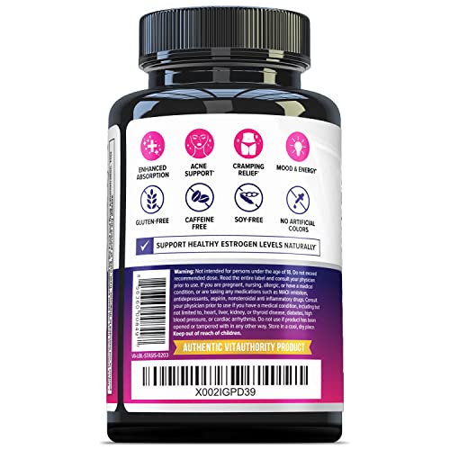 Myo-Inositol D-Chiro Women's Hormone Balance Supplement - 40:1 Myo-Inositol & D-ChiroInositol Blend with DIM for Hormone Balance for Women - Health Vitamins for Skin, Energy, & Cycle Support (1 Month) Vitauthority buy supplements canada