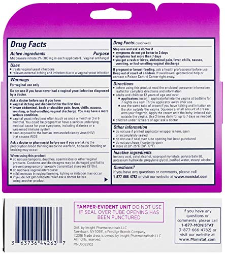 Monistat 7-Day Yeast Infection Treatment | Cream with Disposable Applicators Monistat buy supplements canada